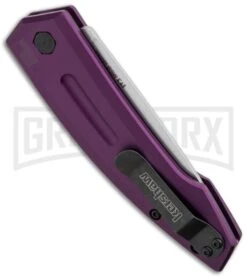 Kershaw Launch 2 Purple Aluminum Automatic Knife - Stonewash Plain 7 Kershaw Launch 2 Purple Aluminum Automatic Knife - Stonewash Plain -Best Knifes Shop kershaw launch auto 2 sw purple side cm large