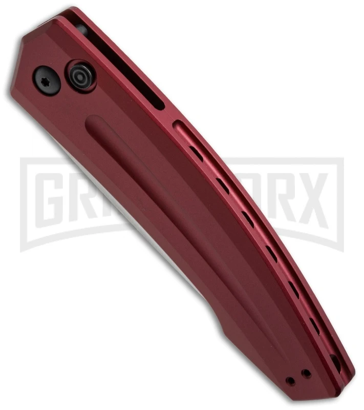 Kershaw Launch 2 Red Aluminum Automatic Knife - Stonewash Plain 4 Kershaw Launch 2 Red Aluminum Automatic Knife - Stonewash Plain - Image 2