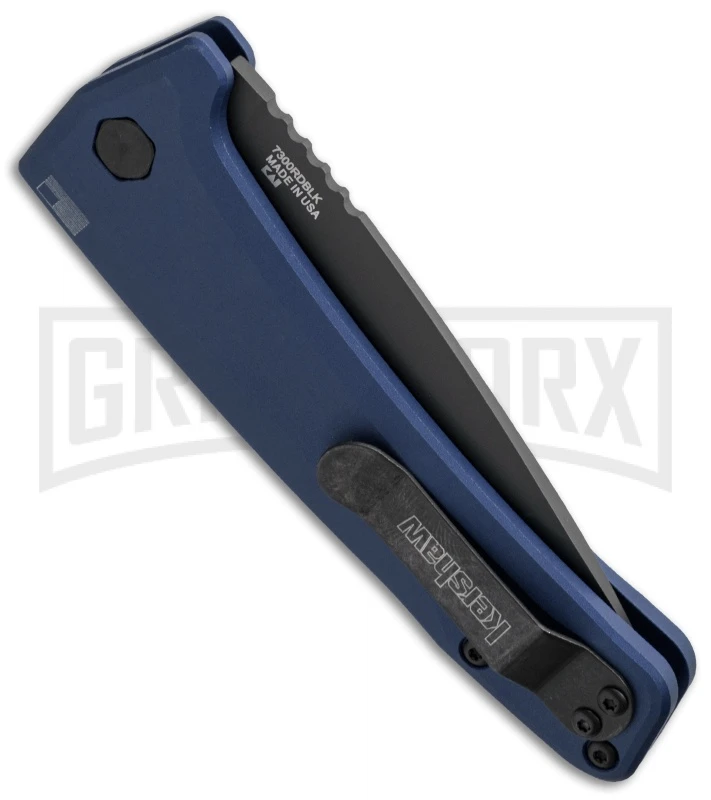 Kershaw Launch 3 Blue Automatic Knife - Black Plain 5 Kershaw Launch 3 Blue Automatic Knife - Black Plain - Image 3