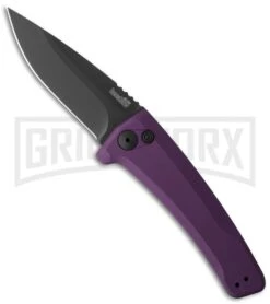 Kershaw Launch 3 Purple Automatic Knife - Black Plain