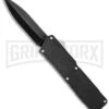 Lightning Black D/A OTF Automatic Knife - Black Dagger Plain -Best Knifes Shop lightning black black dagger plain cm large