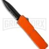 Lightning Orange D/A OTF Automatic Knife - Black Dagger Serr 2 Lightning Orange D/A OTF Automatic Knife - Black Dagger Serr -Best Knifes Shop lightning orange black dagger serr cm large