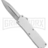Lightning White D/A OTF Automatic Knife - Satin Dagger 2 Lightning White D/A OTF Automatic Knife - Satin Dagger -Best Knifes Shop lightning white satin dagger BHQ 19021 er large