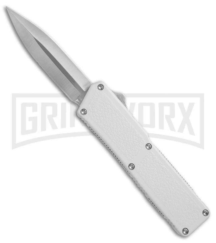 Lightning White D/A OTF Automatic Knife - Satin Dagger 3 Lightning White D/A OTF Automatic Knife - Satin Dagger