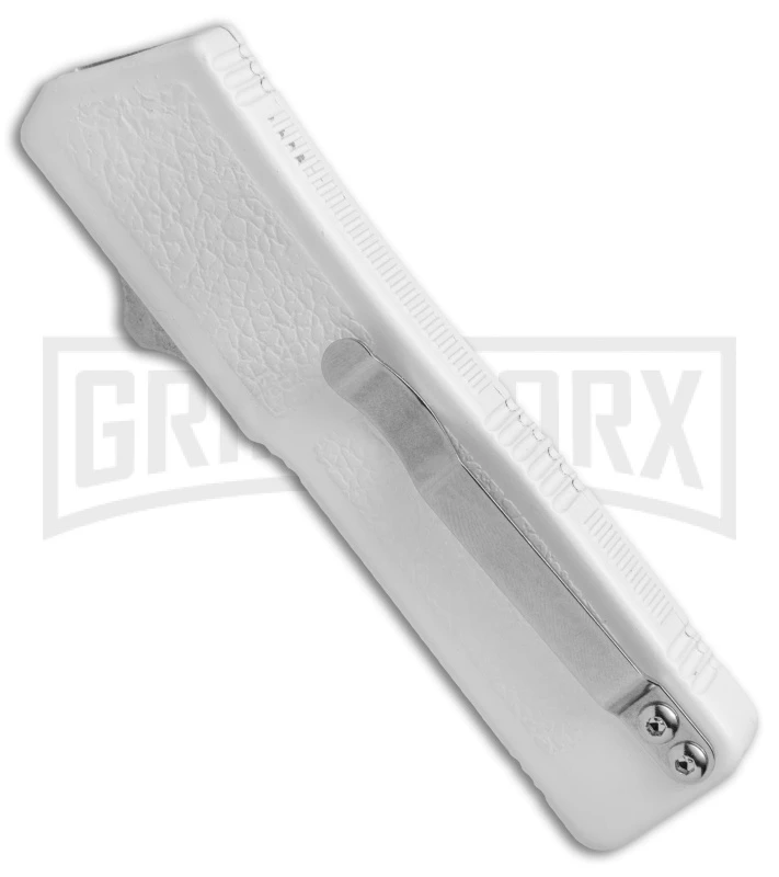 Lightning White D/A OTF Automatic Knife - Satin Dagger 5 Lightning White D/A OTF Automatic Knife - Satin Dagger - Image 3
