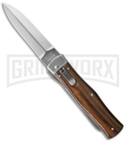 Mikov 241 Predator Wood Automatic Leverlock Knife W/ Saw -Best Knifes Shop mikov wood w saw blade cm large