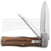 Mikov 241 Predator Wood Automatic Leverlock Knife W/ Saw -Best Knifes Shop mikov wood w saw cm large