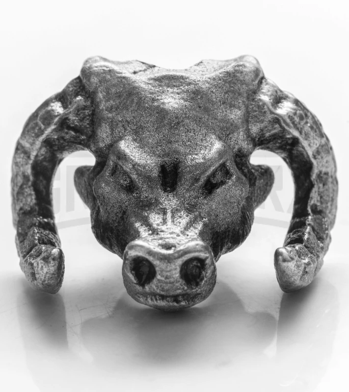 Magallona Pewter Minotaur Lanyard Bead 3 Magallona Pewter Minotaur Lanyard Bead