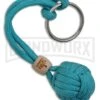 Monkey Knuts Knut Buster Neon Turquoise Keychain Lanyard W/ Wooden Barrel -Best Knifes Shop monkey knuts teal large