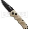 Schrade Mini Extreme Survival Tan Automatic Knife - Black Plain -Best Knifes Shop schrade sc60mbr 2 large