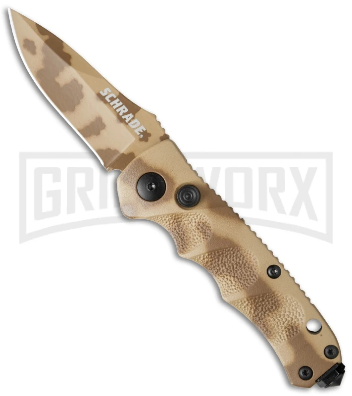 Schrade Mini Extreme Survival SC60MD Desert Camo Automatic - Spear Point Plain 3 Schrade Mini Extreme Survival SC60MD Desert Camo Automatic - Spear Point Plain