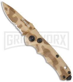 Schrade Mini Extreme Survival SC60MDS Desert Camo Automatic - Spear Point Serr