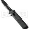 Schrade SCHOTF8BS Viper OTF Black Aluminum Assisted Knife - Black Serr