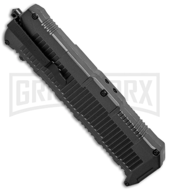 Schrade SCHOTF8TBS Viper OTF Gray Assisted Knife - Black Serr 4 Schrade SCHOTF8TBS Viper OTF Gray Assisted Knife - Black Serr - Image 2