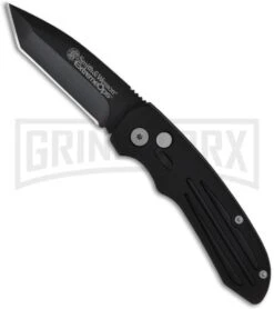 Smith & Wesson Extreme Ops SW50BT Black Automatic Knife - Tanto Black Plain