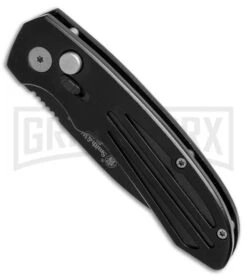 Smith & Wesson Extreme Ops SW50BS Black Automatic Knife - Black Serr 7 Smith & Wesson Extreme Ops SW50BS Black Automatic Knife - Black Serr -Best Knifes Shop smithwesson extreme ops dp black serr BHQ 1776 er spine large