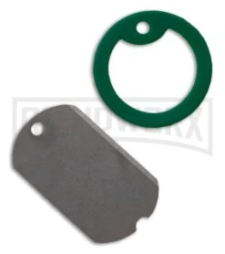 Green Titanium Dog Tag Knife