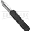 Titan Black D/A OTF Automatic Knife - Tanto Satin Plain