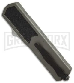 Titan Gray D/A OTF Automatic Knife - Dagger Satin Serr -Best Knifes Shop titan gray dagger satin serr BP 19008 er side large