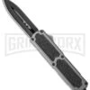Titan Gray D/A OTF Automatic Knife - Dagger Black -Best Knifes Shop titan grey black plain cm 2 large
